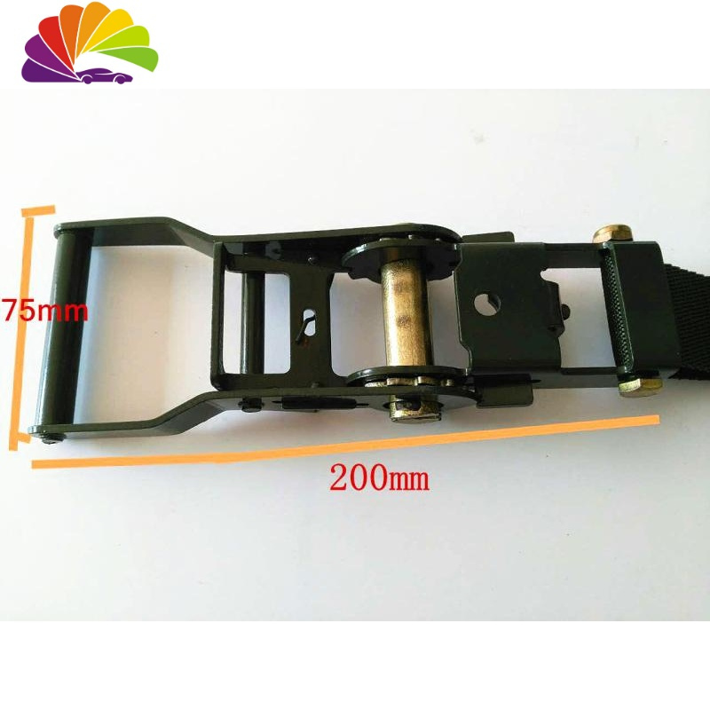 2T3.8cm宽货物捆绑带收紧器军绿色拉紧器汽车货车紧绳器带捆绑器 军绿色3.8宽双钩8米全套_599