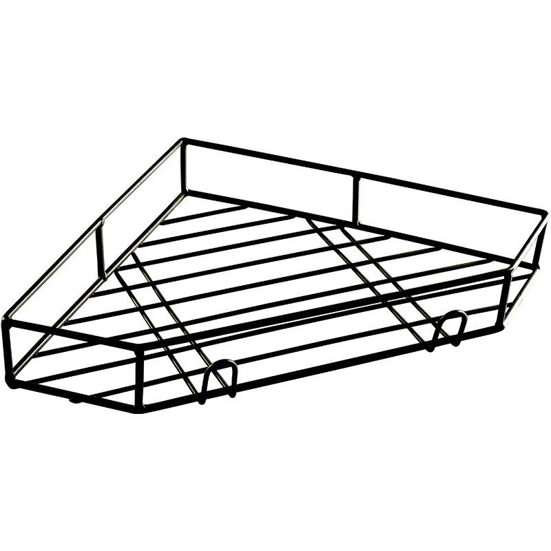 免打孔转角置物架卫生间厕所壁挂墙上三角架厨房浴室收纳架子神器 三维工匠 白色1个装