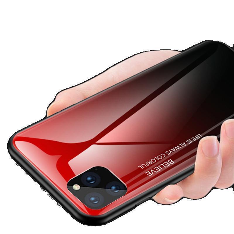 KONEL 苹果12/11pro手机壳iphoneXsMax钢化玻璃壳电镀防摔xr全包iPhone8plus硅胶轻薄41