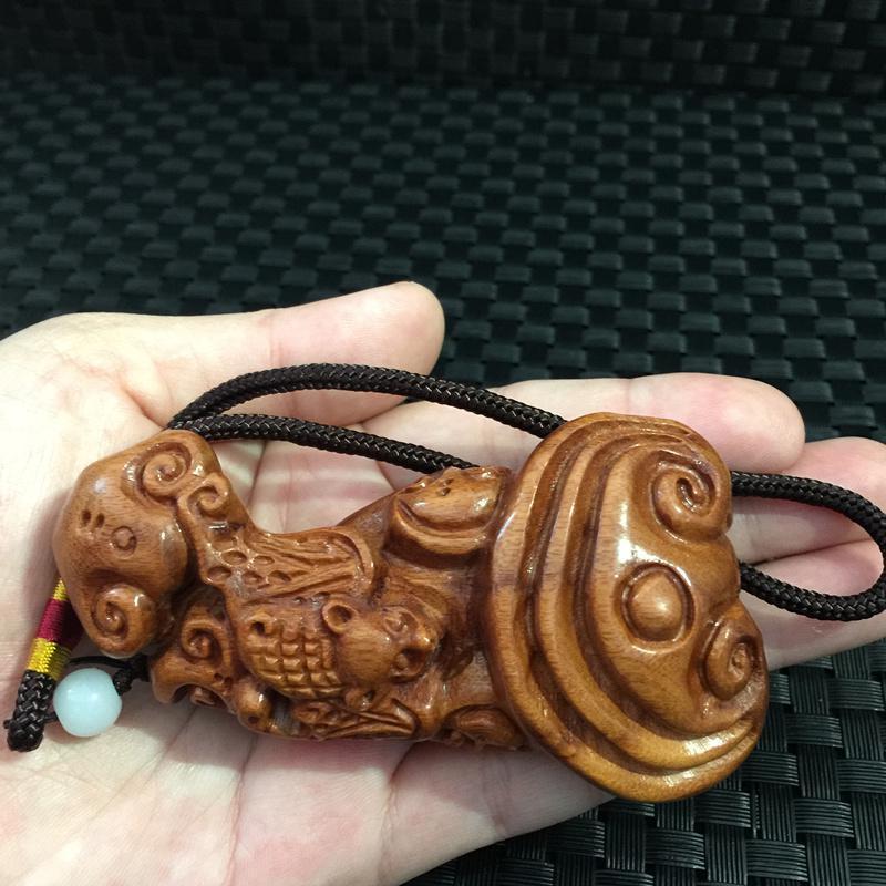 天然老挝花梨木手把件木质工艺品小摆件实木刻把玩送礼小件_165