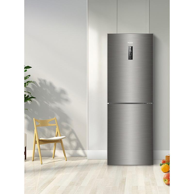 haier/海尔 两门双变频风冷节能小型家用双门电冰箱 深空灰