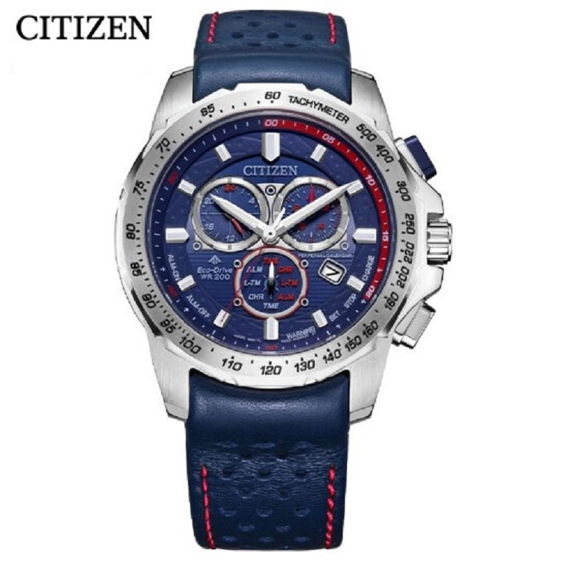 新品 国行西铁城（CITIZEN）PROMASTER系列运动潮流蓝盘万年历光动能男表BL5571-09L