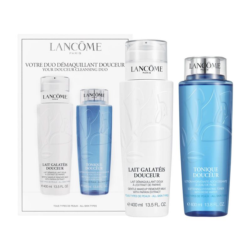 Lancome兰蔻 套装蓝水清滢嫩肤水400ML+清滢洁面卸妆乳400ML