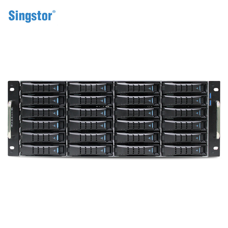 鑫云(Singstor)SS200E-24R融媒体中心 电视台专用网络存储 24盘位NAS磁盘阵列 标配 整机96T