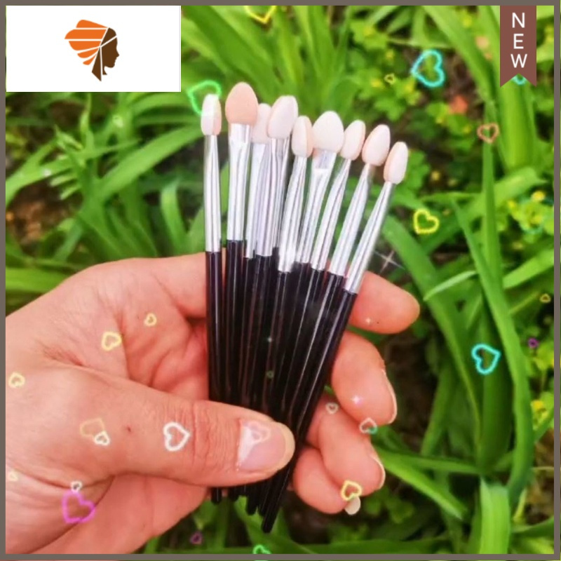 眼影棒眼影刷海绵5支/ 10支/20支懒人初学者眼部化妆工具便携袋装 三维工匠 5支 其它材质I3WSPZ