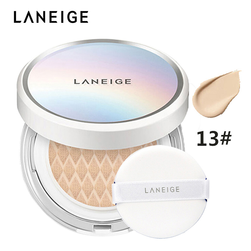 兰芝（LANEIGE）补水保湿 水凝臻白净透水乳护肤品系列 小白光气垫#13象牙白