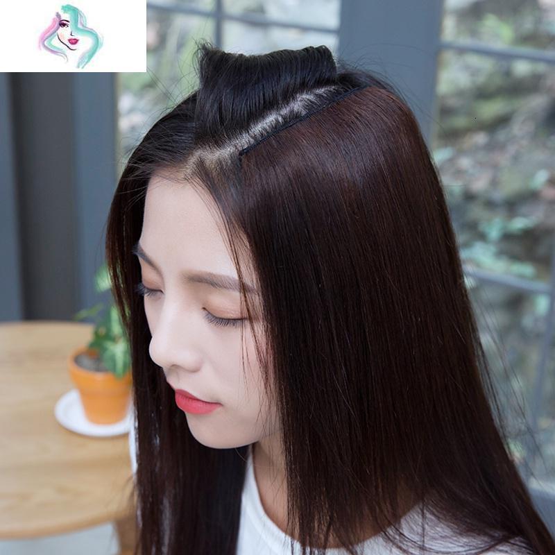 真发发片头顶补发片女加厚垫发根直发无痕接发真头发假发片蓬松器 你