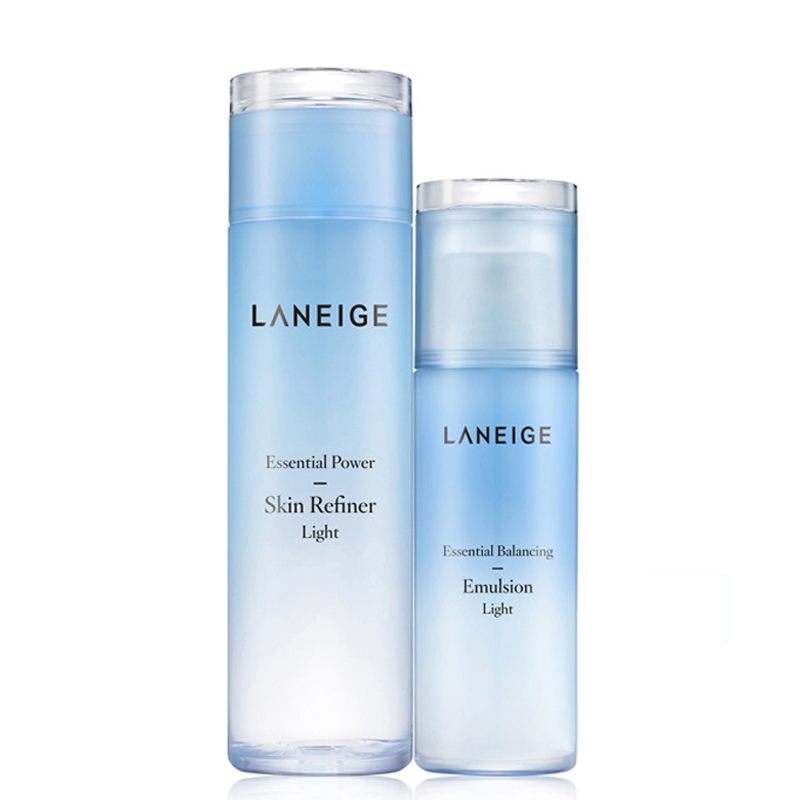 兰芝（LANEIGE）补水保湿 水凝臻白净透水乳护肤品系列 水凝轻盈水乳两件套装(适合混油肌肤 清爽)