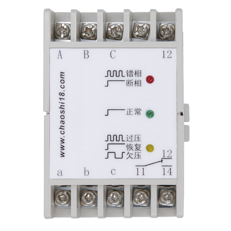 上海超时电子电器官网 ABJ1-18F系列三相交流电压保护器 相序保护器（请备注所需断相延时快/慢：Y型/H型！）