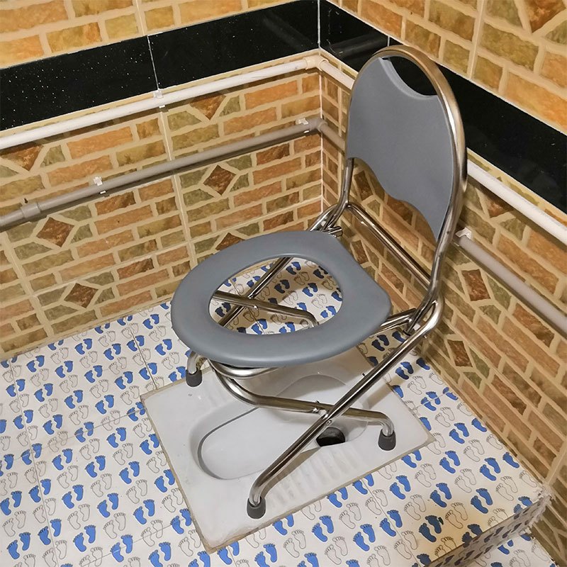 坐便椅加固老人座便器孕妇坐便器闪电客老人移动马桶家用卫生间便椅