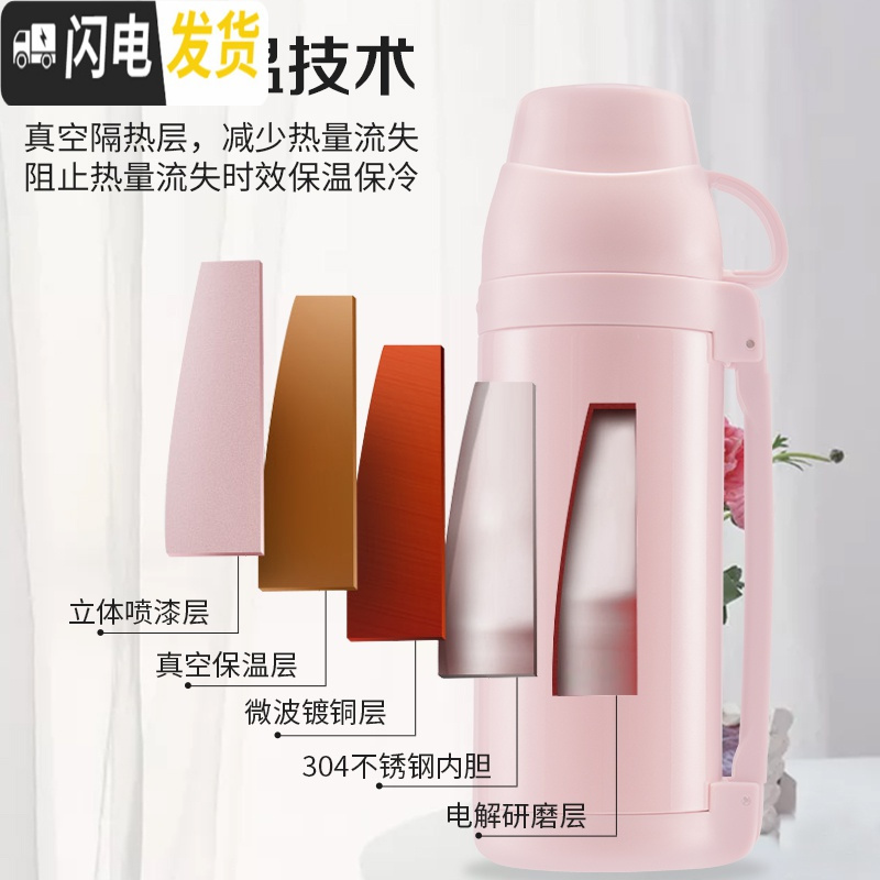 三维工匠保温杯大容量1000ml宝宝婴儿外出可爱便携不锈钢户外水壶女 深空灰-1000ml（按压开盖）