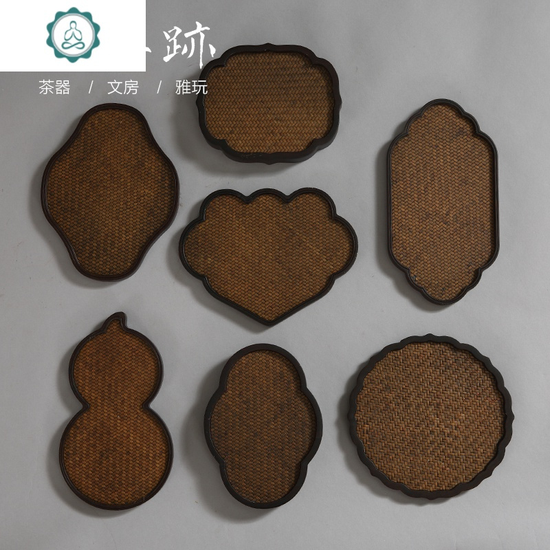 竹禅迹茶具茶盘干泡台 茶道茶席家用壶承壶垫 茶具配件小茶台托盘 封后 宋席小号