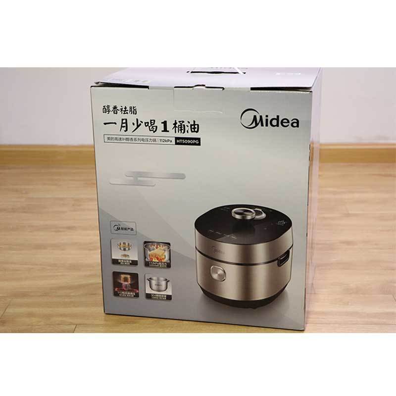 美的(Midea)电压力锅MY-HT5090PG家用多功能大容量沥油5升L新款智能3-4人用6高压锅_86244