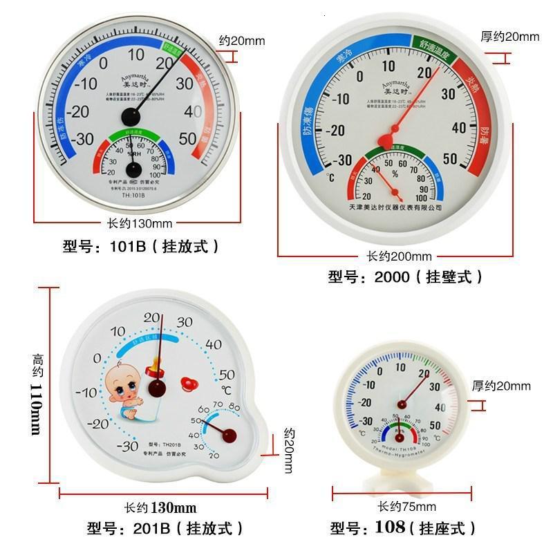 室内室温温湿度计养护室标养室温度湿度表大棚仓库养殖干湿温度计 葫芦型买二送LED买三送一_192