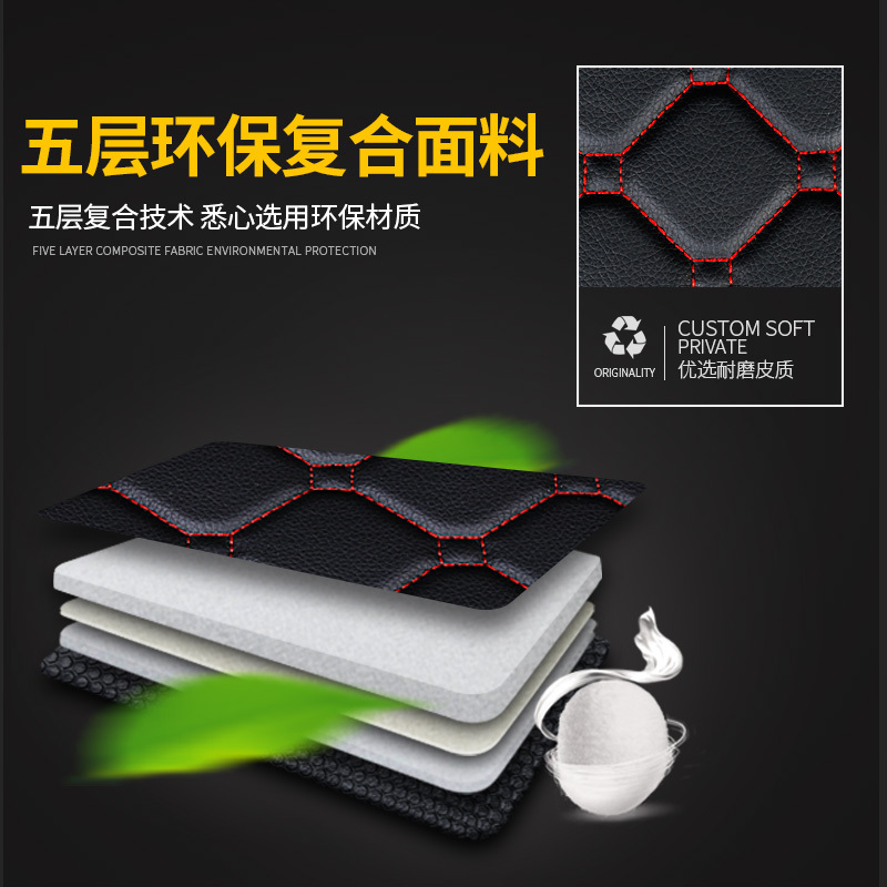 起亚狮跑智跑索兰托焕驰K2/K3/K58KX3/KX5/KX7专用汽车后备箱垫 【高边防护烫画版】咖XGG406