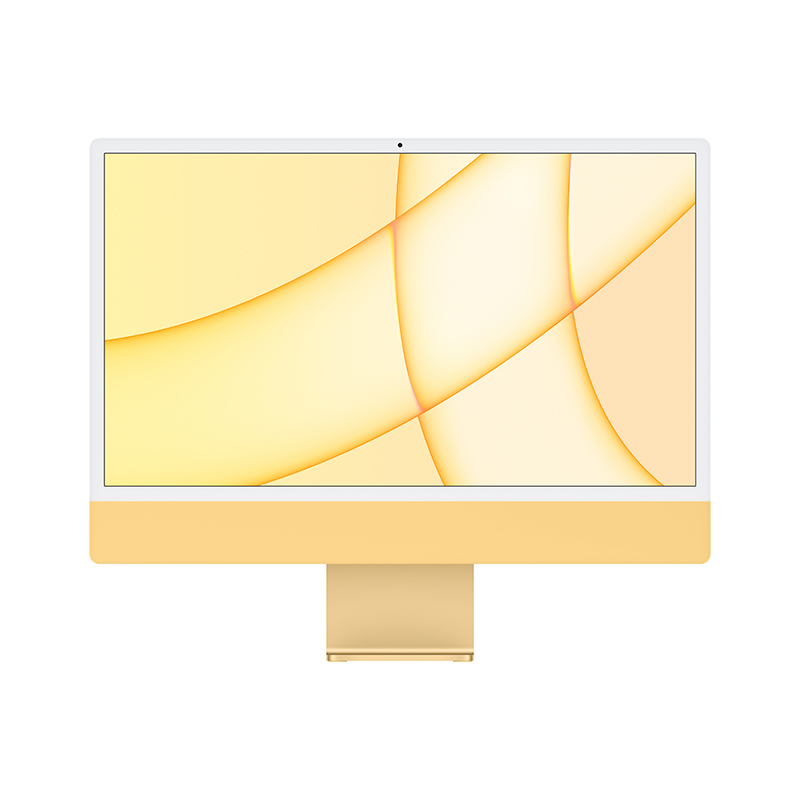 Apple iMac 24英寸 4.5K屏 新款八核M1芯片(8核图形处理器) 8G 1T SSD 一体式电脑主机黄