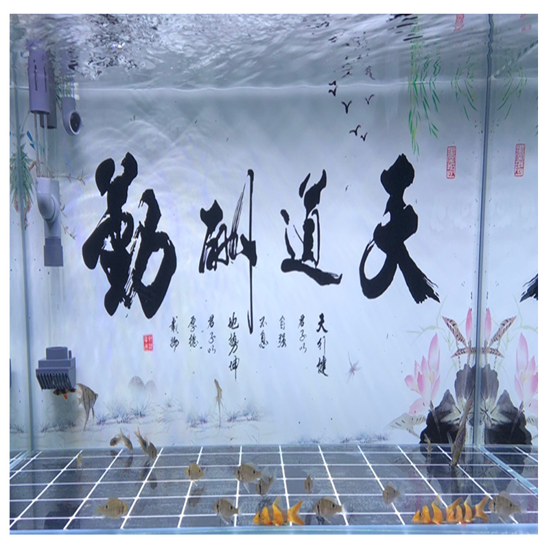 鱼缸背景纸画高清图3d立体壁纸造景水族箱贴纸自粘防水壁闪电客画装饰板_79