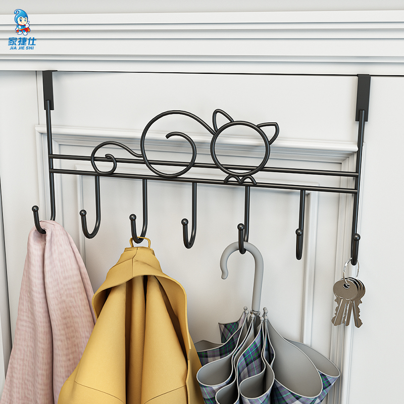 门后挂钩免打孔墙上壁挂衣架卧室门背上式挂架衣服帽收纳置物衣钩