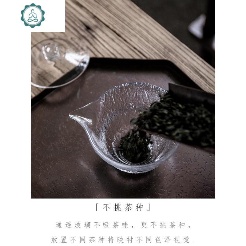 加厚耐热玻璃防烫盖碗手抓泡茶碗公道杯功夫茶具透明琉璃三才盖碗 封后 初雪锡花玻璃盖碗_18