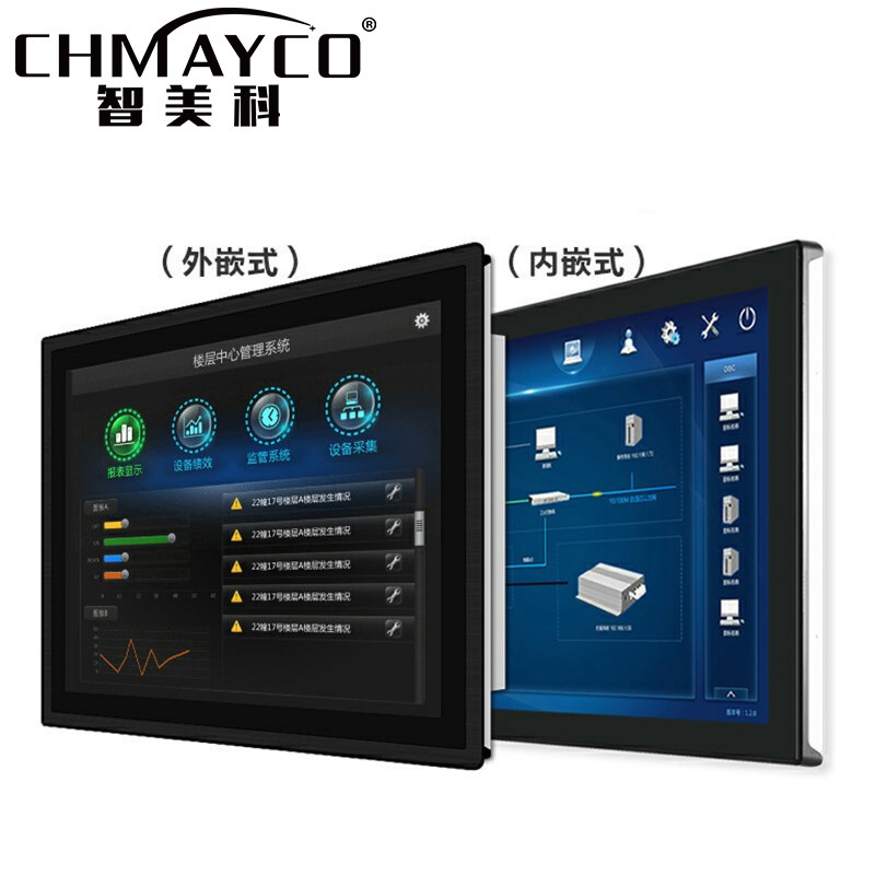 智美科(CHMAYCO) 10.1英寸触摸屏工控一体机嵌入式触控电阻电容屏工业平板电脑显示器PCL组态自动化一体机