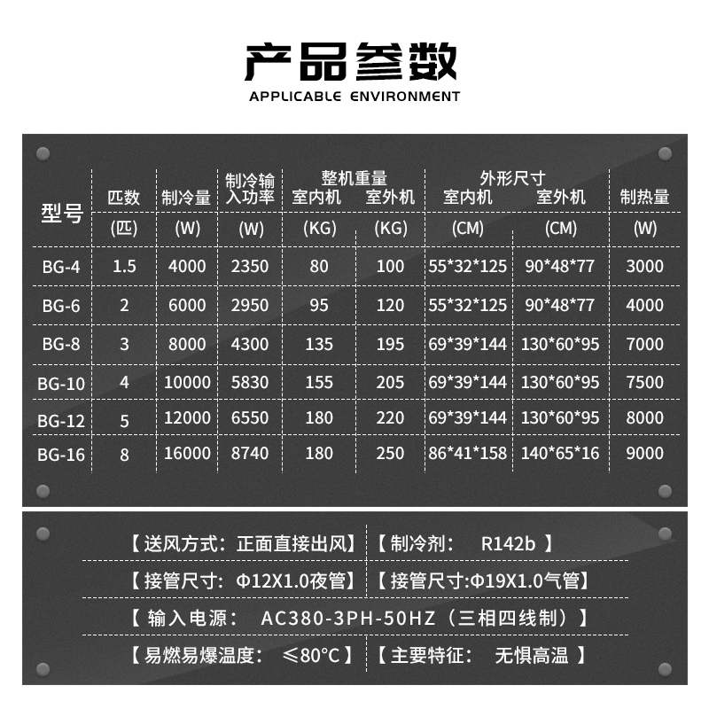 英鹏空调BG-6工业耐高温空调3级智能变频快速降温1.5匹工业空调