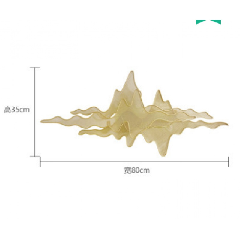 新中式铁艺壁挂壁饰金属立体山影现代客厅墙面装饰酒店会所软挂件 三维工匠 不带圈260公分