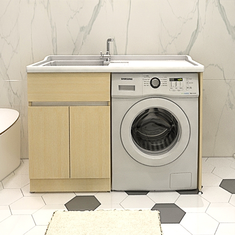 柜体材质是刨花板的闪电客洗衣机柜怎么样?-苏宁头条
