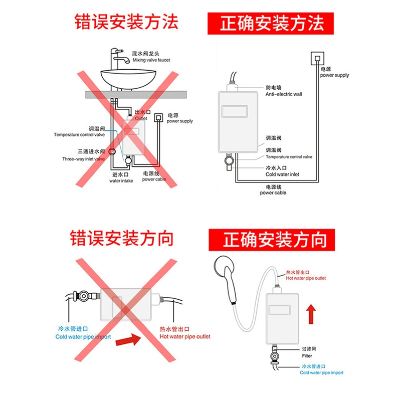 纳丽雅恒温即热式电热水器小型迷你快速热便携式家用热水器网红洗澡机(6Rn)_5