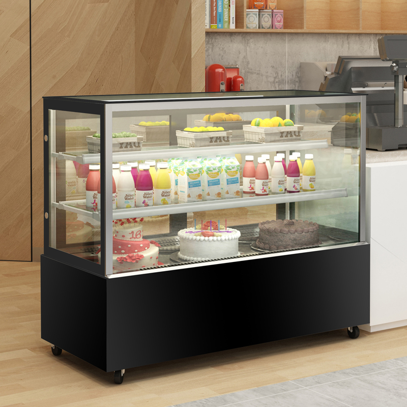 蛋糕柜冷藏展示柜商用直角古达水果熟食甜品风冷台式小型保鲜柜 落地