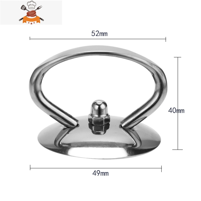 （不锈钢）通用锅盖顶帽锅盖把手提手盖珠盖帽头帽锅盖头锅盖配件 敬平 小吊环型 （小孔通用）LSB29S