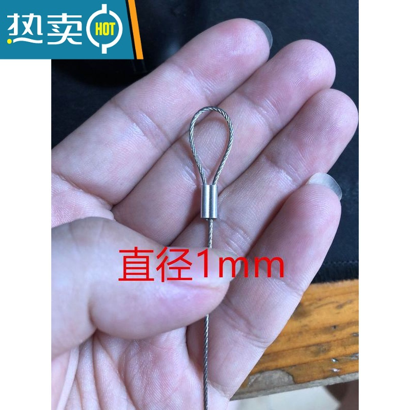 XIANCAI304不锈钢多股钢丝绳细软钢索吊牌线晾衣绳0.3mm-4mm钓鱼线拉绳线 1*7股直径0.3mm*1000