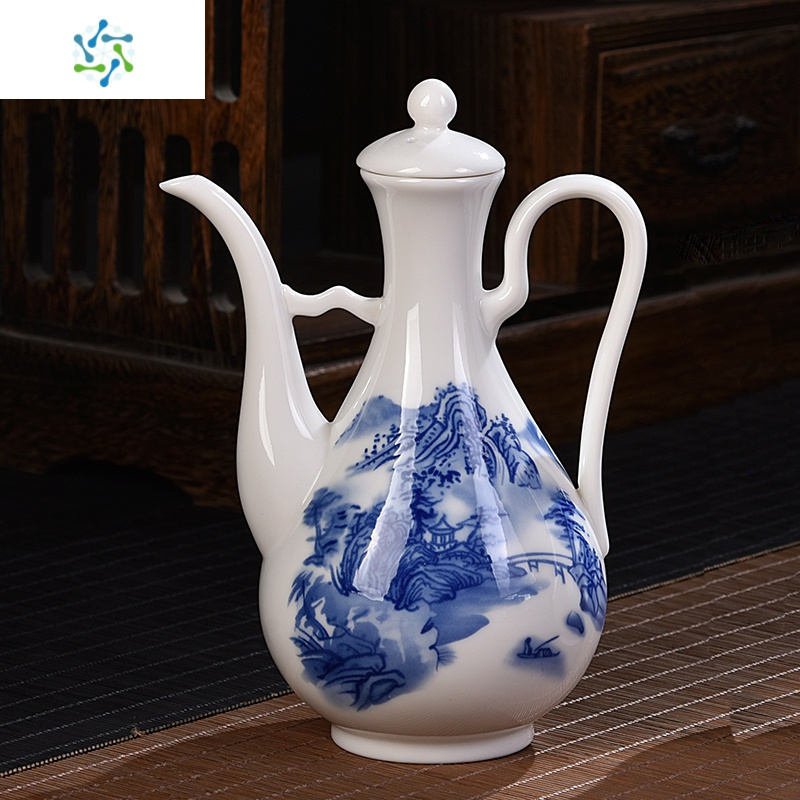 家用青花酒壶 1斤装大号陶瓷酒壶分酒壶白酒倒酒壶酒店用品多款可