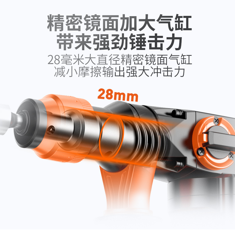 电锤电镐大功率冲击钻混凝土电钻多功能家用重型工业级电捶 6030-1至尊款标配【3280W负载峰值】★每日前10_551