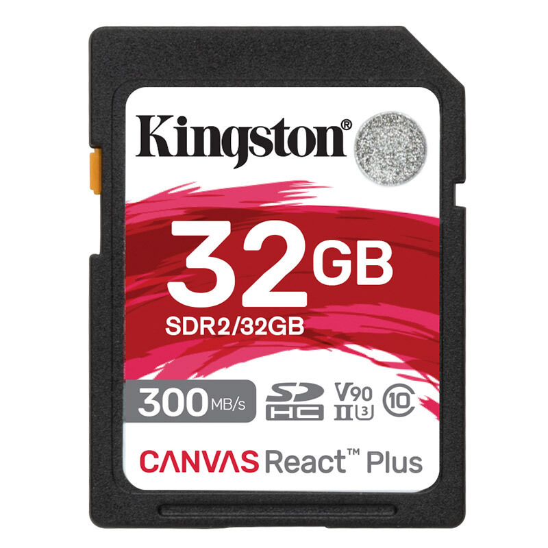 金士顿(Kingston)32GB U3 V90内存卡 SD存储卡 读速300M/s 支持8K视频附带UHS-II读卡器