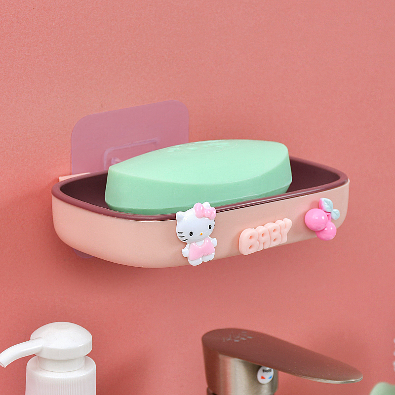 卡通墙壁壁挂吸壁式香皂盒卫生间洗衣肥皂盒沥水免打孔吸盘皂盒 三维