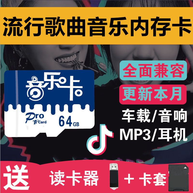 霆骁 64G车载sd卡听歌卡音乐内存卡带歌流行歌曲音响MP3内存卡TF卡dj视频