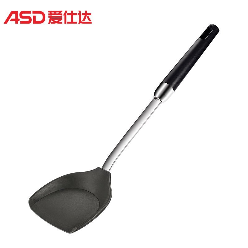 爱仕达（ASD）锅铲家用厨房硅胶铲不粘锅护锅铲专用炒菜铲子厨具 黑