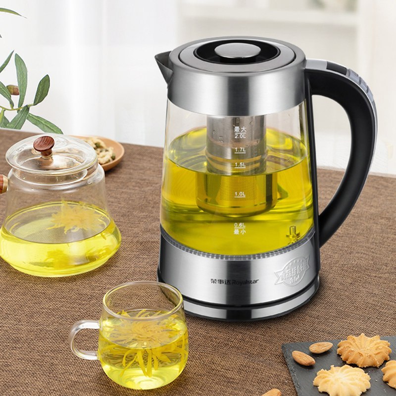 银色 荣事达恒温电热烧水壶家用玻璃全自动保温一体煮水器泡茶专用
