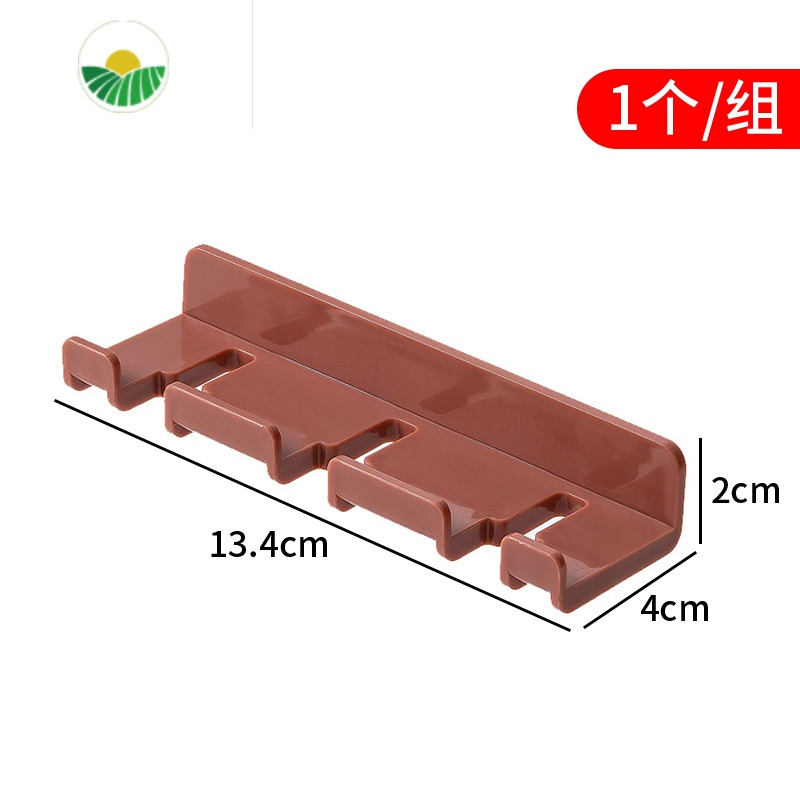 三维工匠牙刷置物架免打孔漱口杯刷牙杯挂墙式卫生间壁挂式收纳盒牙缸套装 枣红