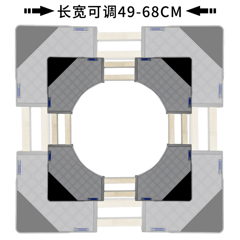 洗衣机托架灰色升级双管4双轮带刹车