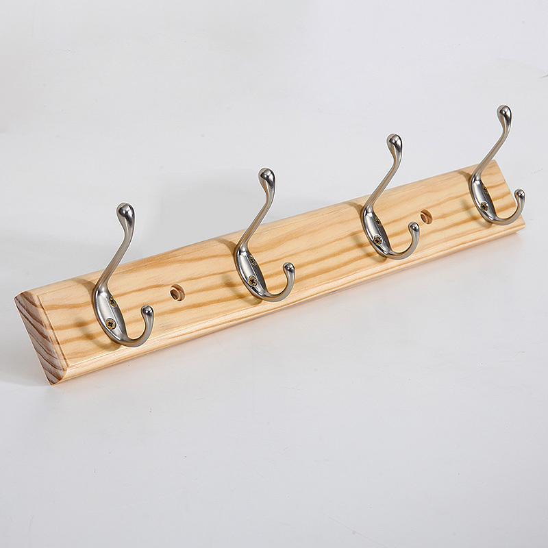 挂衣架壁挂墙上衣帽架口衣服挂钩创意实木墙壁排钩多功能衣帽钩 复古