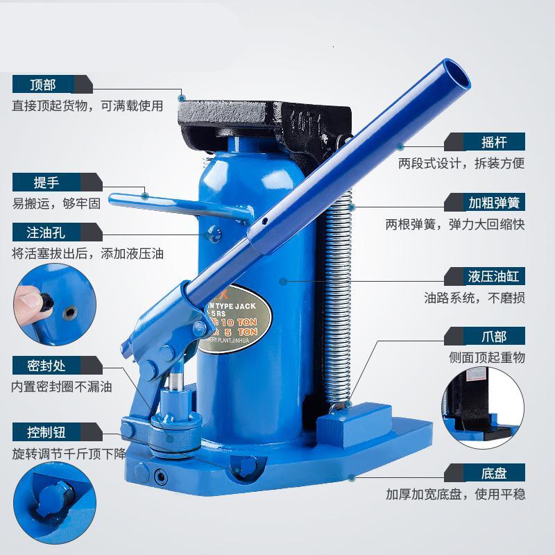 千斤顶闪电客5T爪式千斤顶 油压手摇起重跨顶工具 液压起道机低位千斤顶 顶部10吨爪5吨_950
