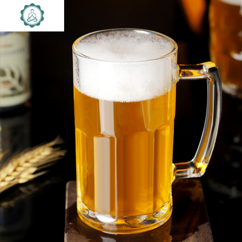 创意家用玻璃超大精酿啤酒杯扎啤杯大容量大号加厚酒杯酒具 封后 瘦
