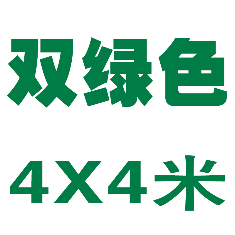 闪电客加厚防雨防晒篷布汽货车油布遮雨棚帆布户外隔热防水遮阳彩条苫布 加厚双绿【4X4米】送拉绳