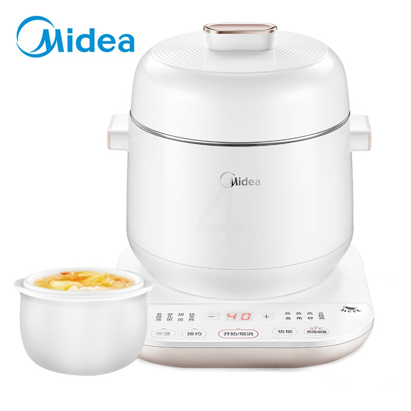 白色 Midea/美的 燕窝炖盅煲汤隔水电炖锅陶瓷全自动迷你7LEJWK