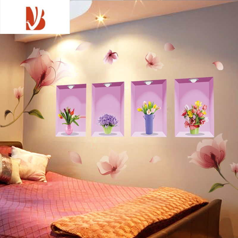 三维工匠卧室温馨墙贴纸贴画房间墙面背景墙装饰墙壁纸床头自粘墙纸墙