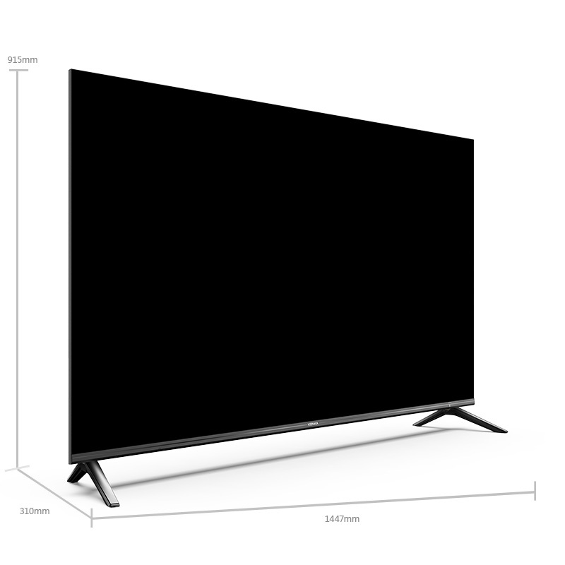 【康佳51】康佳65V5 65英寸智慧全面屏4K高清智能平板液晶电视机 黑色 官方标配