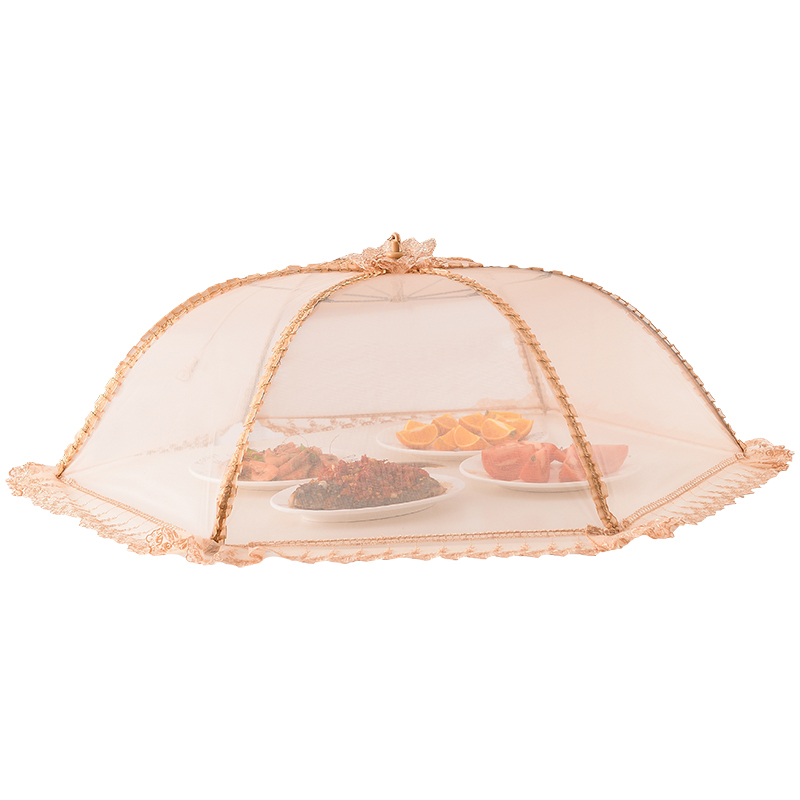 饭菜罩餐桌盖菜罩防苍蝇家用食物套罩可折叠拆洗遮剩菜伞防蚊 20寸圆