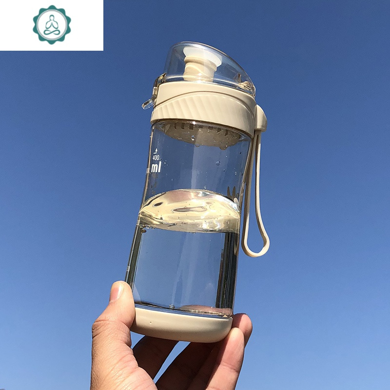 塑料水杯简约随手杯户外学生水壶便携随行杯防漏杯直饮杯子运动 封后