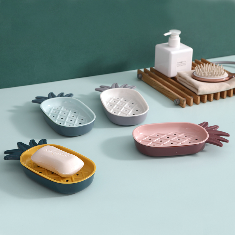 卡通可爱肥皂盒家用塑料可沥水香皂盒双层创意卫生间厨房浴室皂架